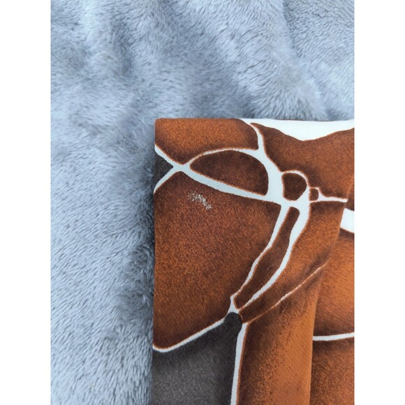 Vintage Pierre Balmain Couture Silk Tie Orange Black Abstract Design Necktie 54" - Picture 5 of 7